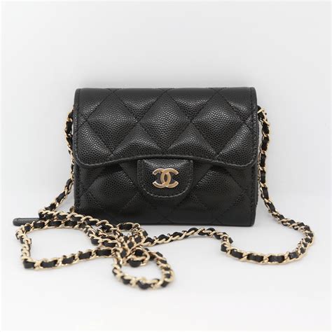 chanel small chain wallet